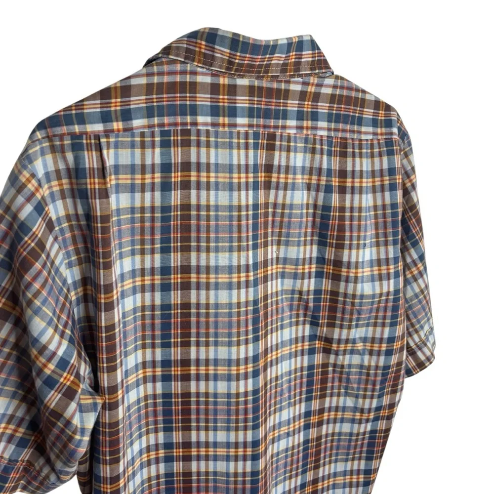 Vintage Levi’s plaid shirt brown blue size XL